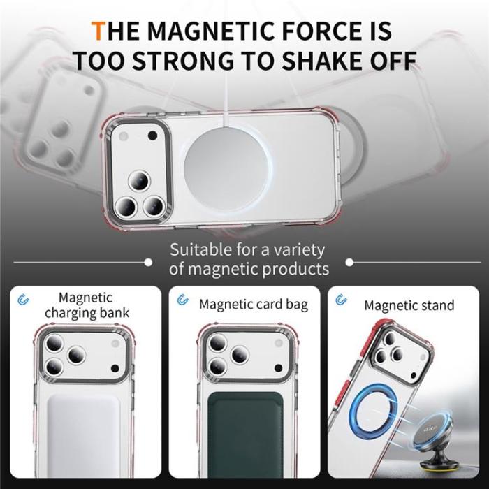 A-One Brand - iPhone 17 Pro Mobilskal MagSafe Anti Drop - Röd / Svart