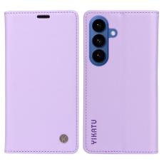 YIKATU - YIKATU Samsung Galaxy S26 Plus Skal PU L&auml;der Magnetisk St&auml;ngning - Ljus Lila