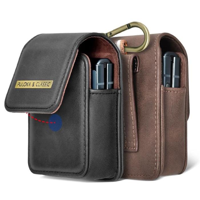 PULOKA - PULOKA Galaxy Z Flip 6/Z Flip 5 Bältesväskor Holster Vertical - Brun