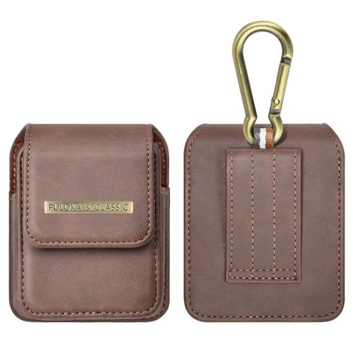 PULOKA - PULOKA Galaxy Z Flip 6/Z Flip 5 Bältesväskor Holster Vertical - Brun