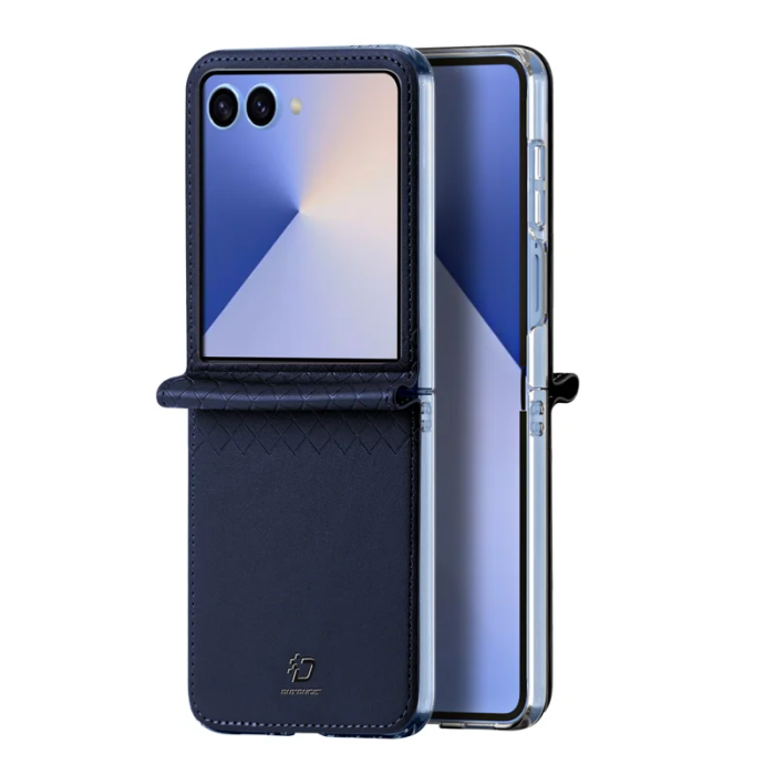 Dux Ducis - Dux Ducis Galaxy Z Flip 7 Mobilskal Läder Bril - Blå