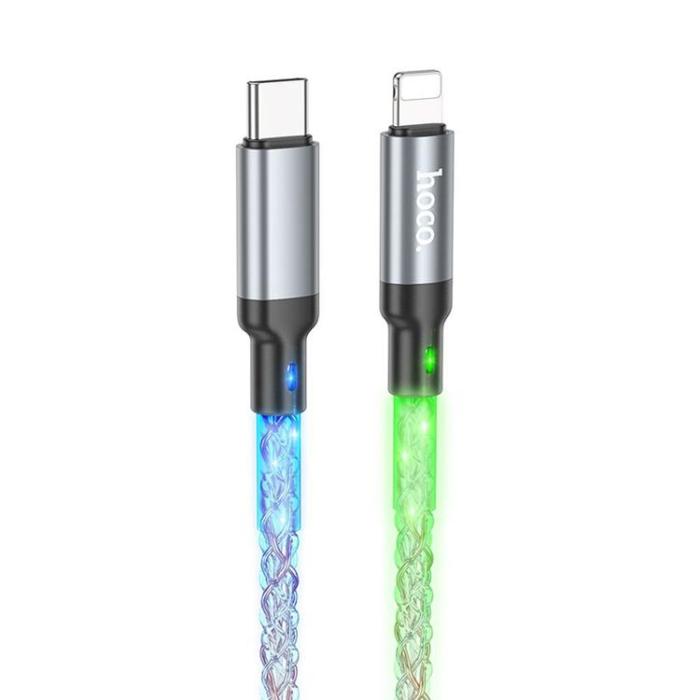 Hoco - Hoco USB-C Till Lightning Kabel 20W 1m U112 - Grå