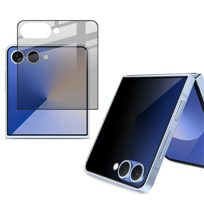 Imak - IMAK Galaxy Z Flip 7 Härdat Glas Skärmskydd Bak Anti Spy