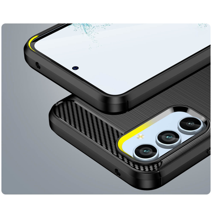 OEM - Galaxy A54 5G Skal Carbon Silicone Flexible - Svart