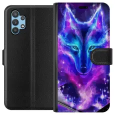 Gustaf - Pl&aring;nboksfodral till Samsung Galaxy A32 5G med Neon Varg