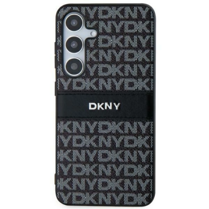 DKNY - DKNY Galaxy S24 Mobilskal Läder Mono Stripe & Metal Logo