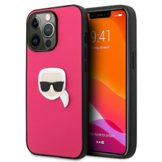 UTGATT1 - Karl Lagerfeld iPhone 13 Pro Mobilskal Läder Ikonik - Rosa