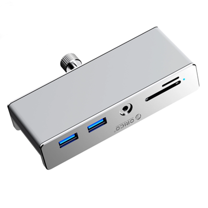 ORICO - Orico Hubklämma-monterad 2xUSB-A 3.0, SD&TF, 3.5mm Ljud - Svart