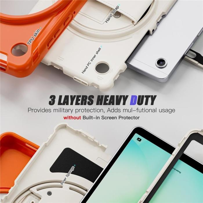 A-One Brand - Galaxy Tab A11 Skal Rotary Kickstand med Handrem