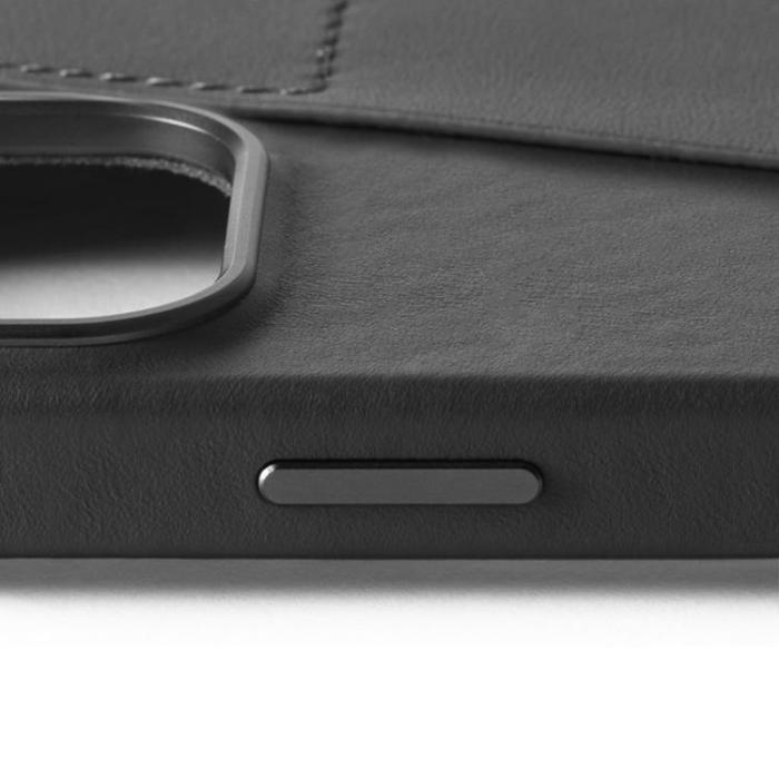 Mujjo - Mujjo iPhone 16 Pro Max Mobilskal MagSafe Korthållare - Svart