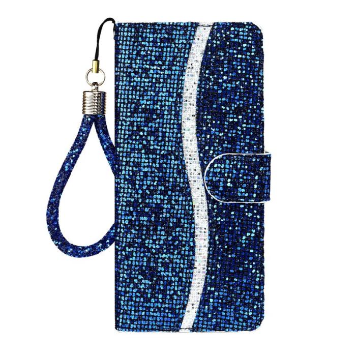 OEM - Samsung Galaxy S26 Fodral PU Läder Glitter - Blå