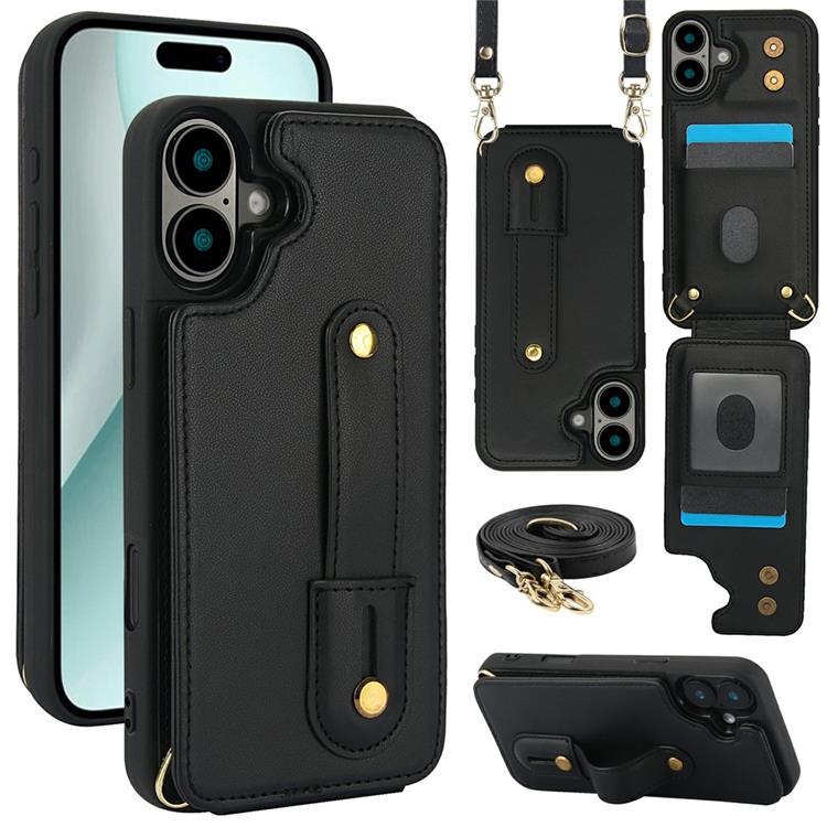 iPhone 17 Mobilskal korthållare Med Axelrem - Svart | 2353 | AlltMobil