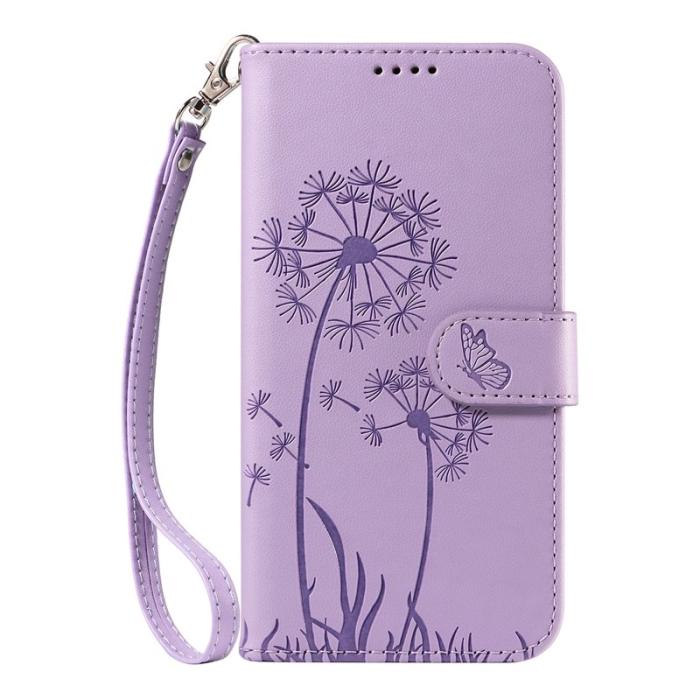 OEM - Samsung Galaxy S26 Ultra Fodral Äkta Läder Med Rem Dandelion - Lila
