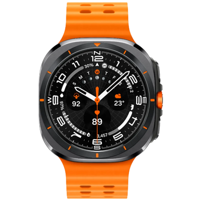 Samsung - Galaxy Watch Ultra Titanium Grå (Orange Rubber Strap)