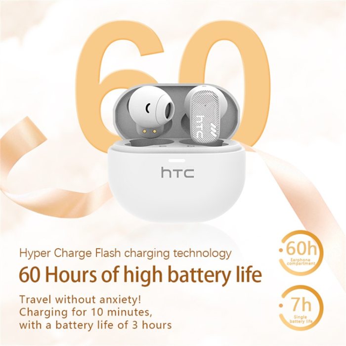 HTC - HTC TWS Trådlösa Bluetooth 6.0 Hörlurar In-Ear NE16