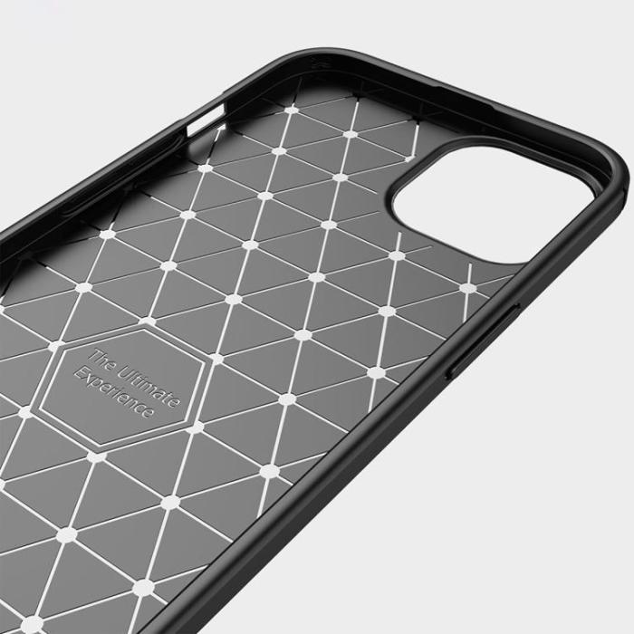 OEM - iPhone 14 Skal Carbon Fiber Texture - Svart
