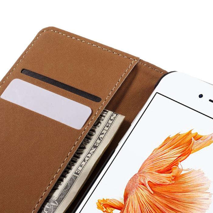 UTGATT5 - Plånboksfodral av läder till iPhone 8/7 - Blå