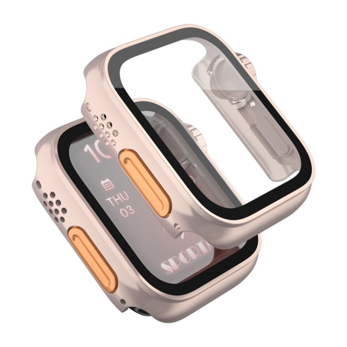 OEM - Apple Watch 7/8 (41mm) Förvandla Utseendet till Apple Watch Ultra - Rosa Guld