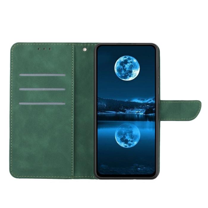 OEM - Mobilskal till Samsung Galaxy S26 Ultra KonstLäder Flip- Grön