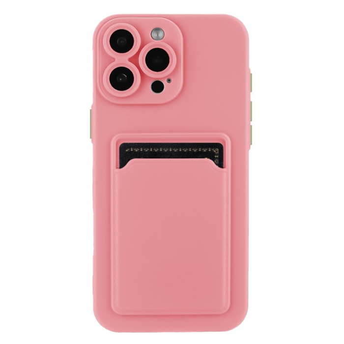 A-One Brand - iPhone 16 Pro Mobilskal Korthållare TPU - Rosa