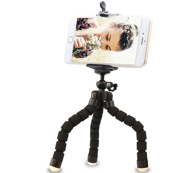 A-One Brand - Tripod till smartphones med flexibla/ böjbara ben - Svart