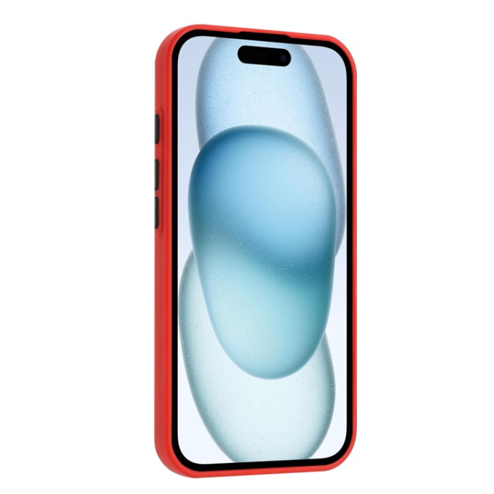 A-One Brand - iPhone 16 Plus Mobilskal Korthållare TPU - Röd
