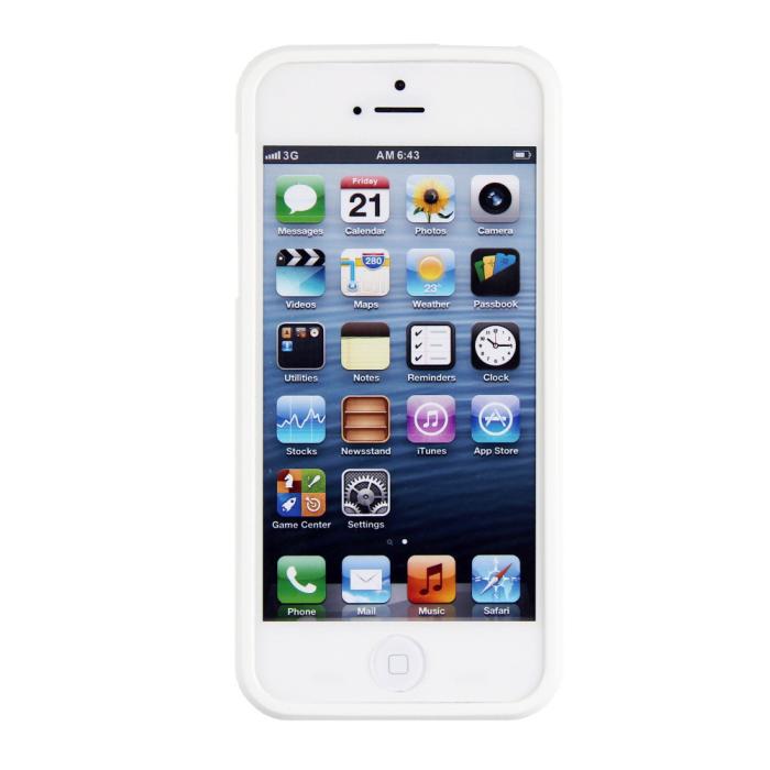 UTGATT5 - Mercury Color Pearl Jelly FlexiCase Skal till Apple iPhone 5/5S/SE (Vit)