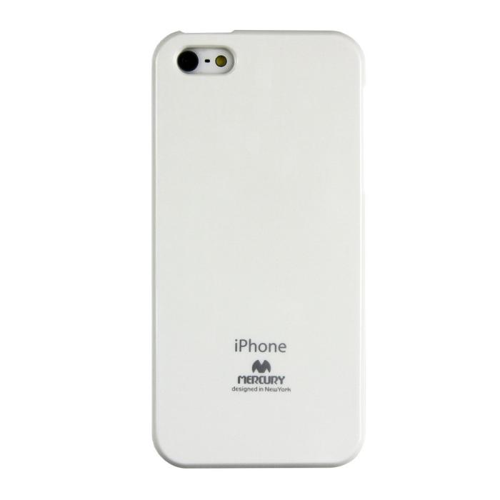 UTGATT5 - Mercury Color Pearl Jelly FlexiCase Skal till Apple iPhone 5/5S/SE (Vit)