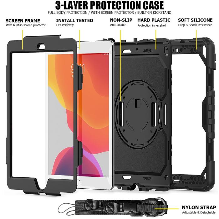 Tech-Protect - Tech-Protect Solid360 Fodral Ipad 7/8 10.2 2019/2020 Svart