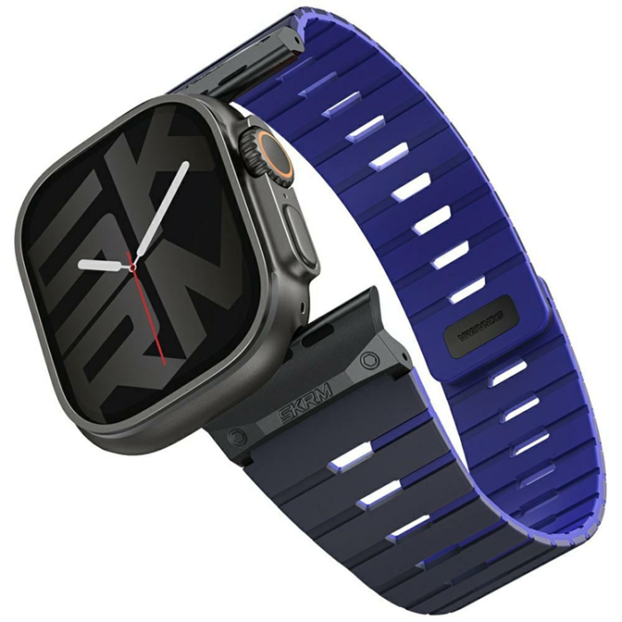 Skinarma - Skinarma Apple Watch 49/46/45/44 Armband Gemini - Marinblå