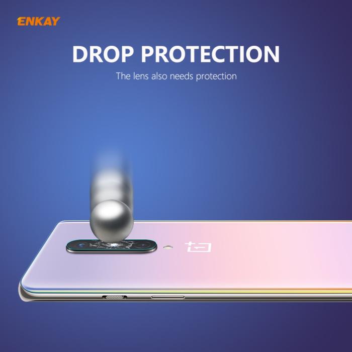 Ruhtel - 9H Härdat Glas Kameralinsskydd OnePlus 8