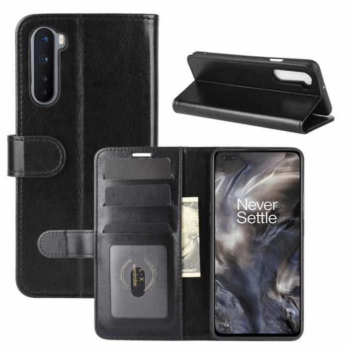 OEM - Crazy Horse Fodral Till OnePlus Nord - Svart