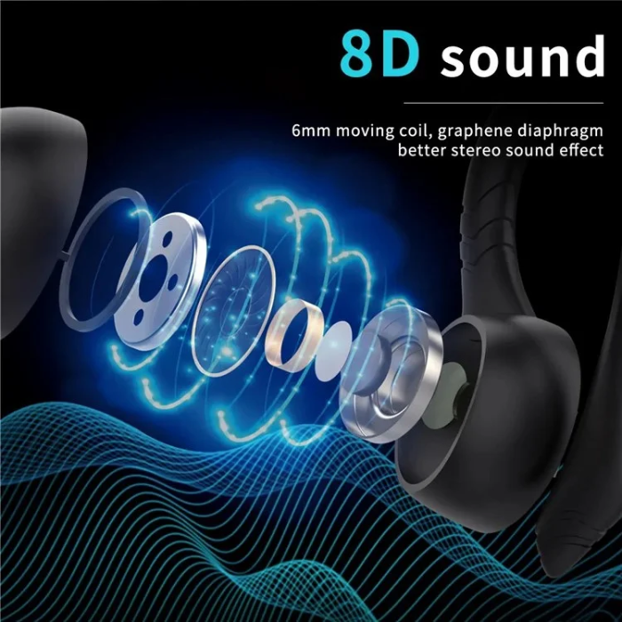 A-One Brand - Vattentäta In-Ear SportHörlurar Bluetooth BE1033 - Svart