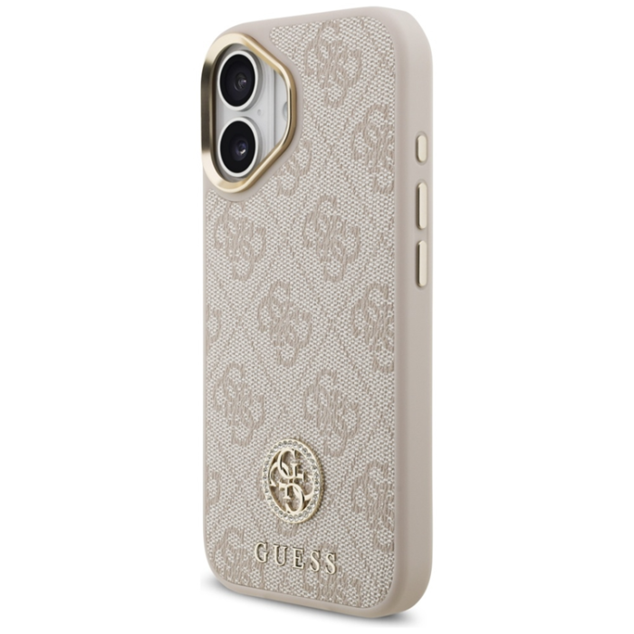 Guess - Guess iPhone 17 Mobilskal Magsafe Strass Logo Crossbody - Rosa