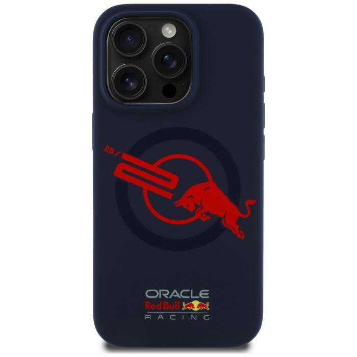 Red Bull - Red Bull Mobilskal till iPhone 15 Pro MagSafe Logo Red Lining - Marinblå