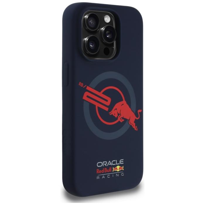 Red Bull - Red Bull Mobilskal till iPhone 15 Pro MagSafe Logo Red Lining - Marinblå