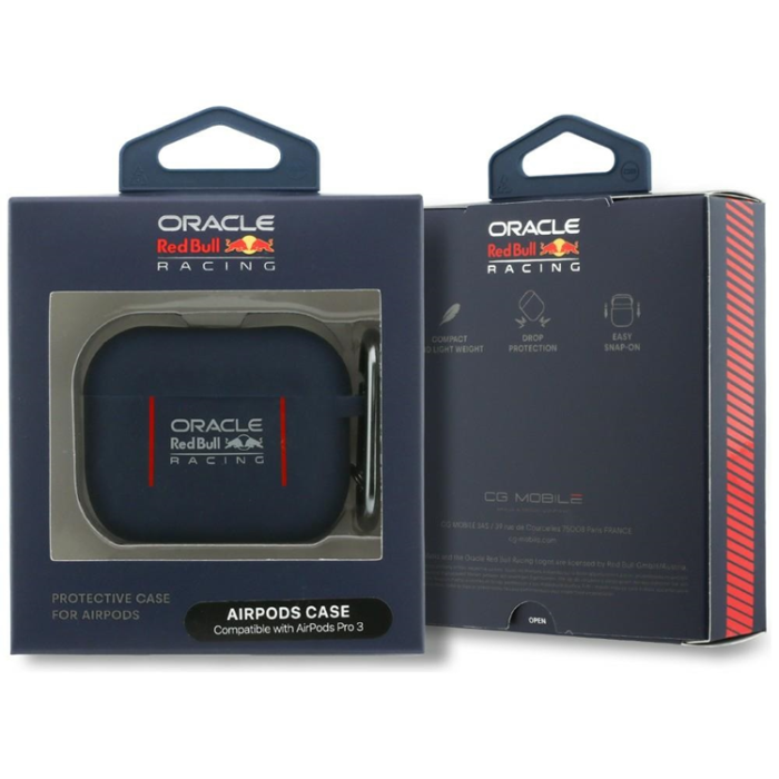 Red Bull - Red Bull Skal För AirPods Pro 3 Silikon Logo & Lines - Marinblå