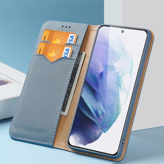 Dux Ducis - Dux Ducis Hivo Äkta Läder Fodral Galaxy S22 Plus - Blå