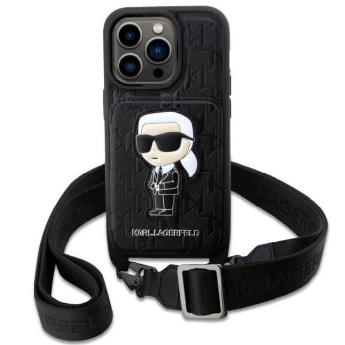 KARL LAGERFELD - Karl Lagerfeld iPhone 14 Pro Halsbandsskal Crossbody Ikonik