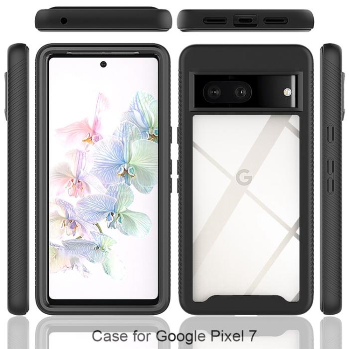 A-One Brand - Google Pixel 7 Skal Acrylic 360 Crystal Clear - Svart