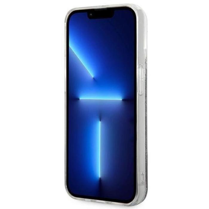KARL LAGERFELD - Karl Lagerfeld iPhone 14 Pro Max Skal Liquid Glitter Monogram - Svart