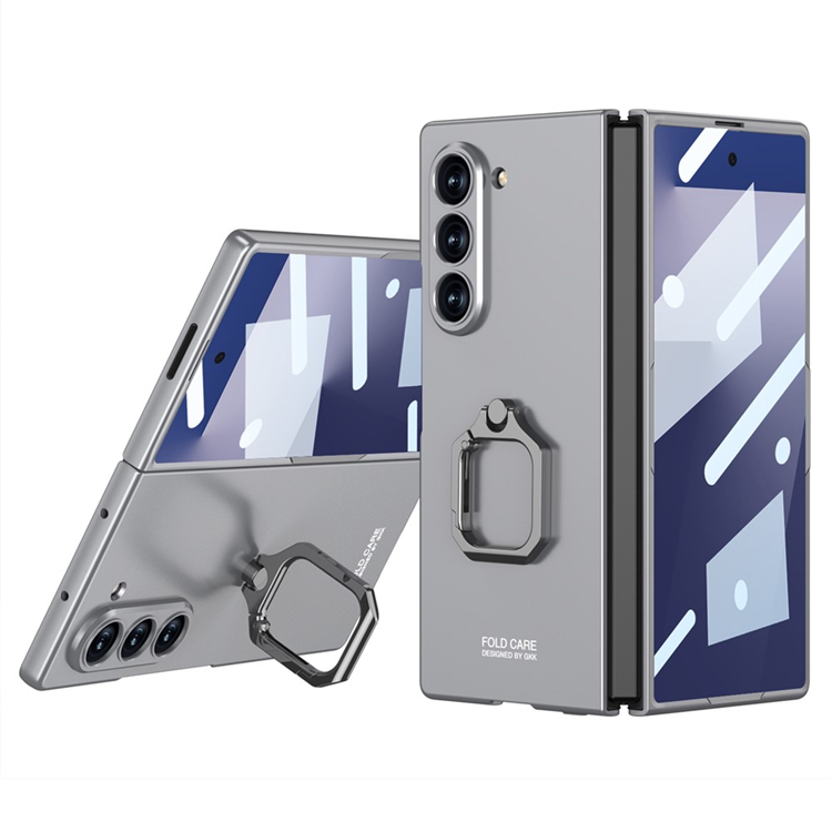 GKK Galaxy Z Fold 7 Mobilskal Ringhållare Kickstativ - Grå | 2353 | AlltMobil