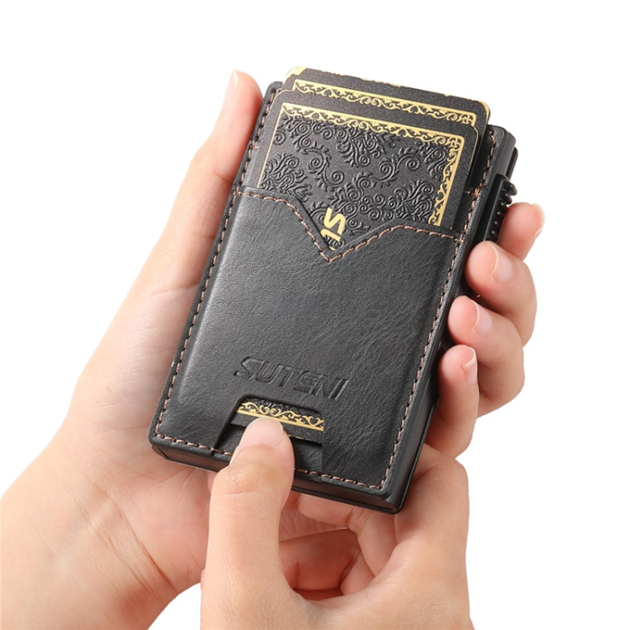 SUTENI - SUTENI Korthållare Automatiskt Pop-Up Double-Sided Waxy Texture