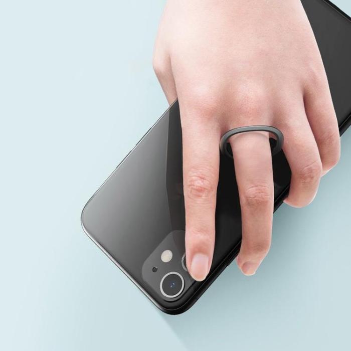 BASEUS - Baseus Ringhållare Ultra-Thin Self-adhesive kickstand - Silver