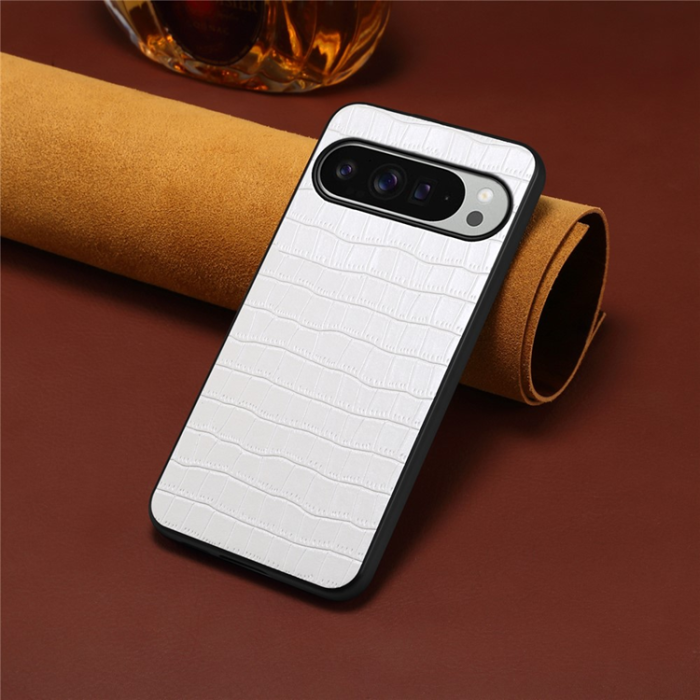 A-One Brand - Google Pixel 10 Pro XL Mobilskal Crocodile Texture - Vit