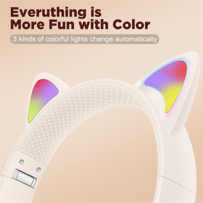 AKZ - AKZ Over-Ear Trådlösa Hörlurar för Barn Bluetooth Cat Ear AKZ-01