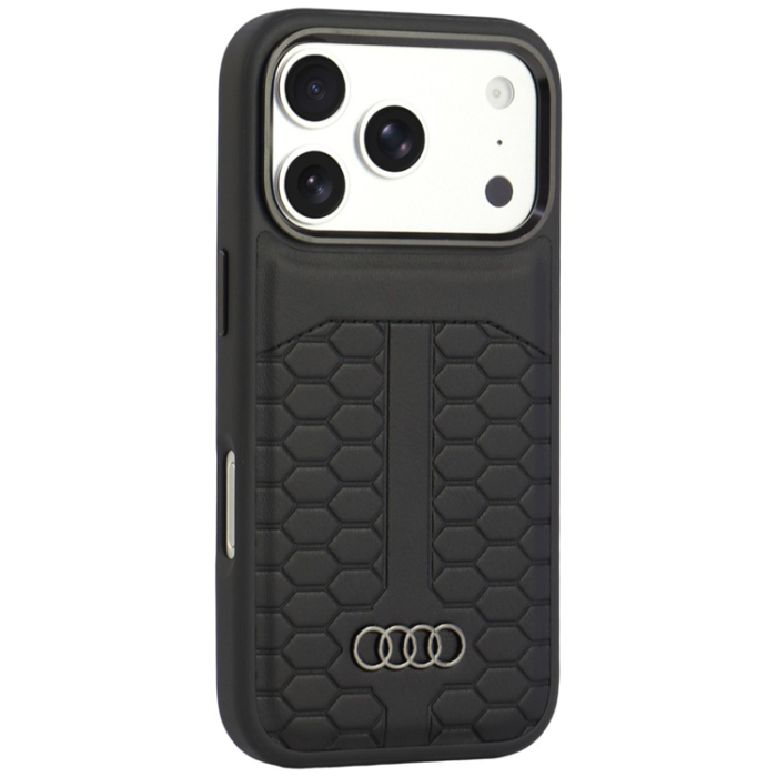 Audi - Audi Mobilskal För iPhone 18 Pro/17 Pro Magsafe Läder - Svart