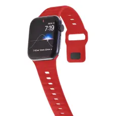 OEM - Apple Watch 4/5/6/7/8/SE (38/40/41mm)Silikon Armband Sport Röd