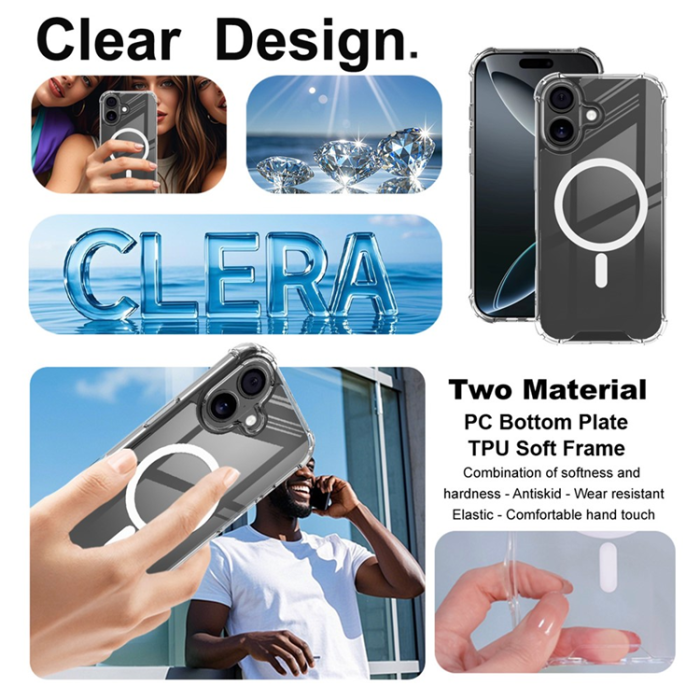 Imak - IMAK iPhone 17 Mobilskal MagSafe Shockproof - Clear
