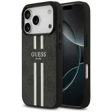 Guess - Guess iPhone 17 Pro Mobilskal MagSafe 4G Printed Stripes - Svart